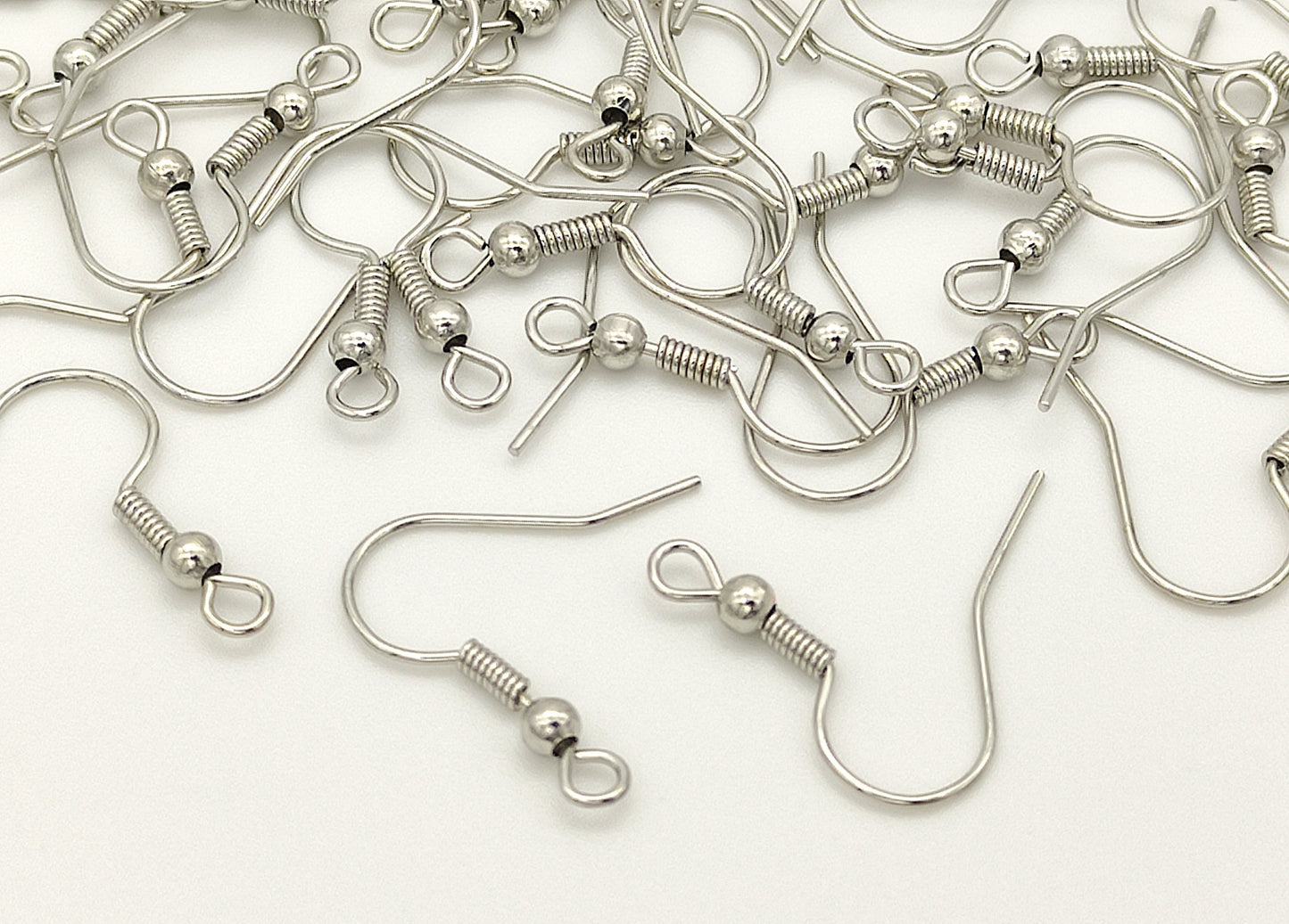 Earring Hooks, 100 Pack (50 pairs), Nickel Free, Earring Hooks, Iron Earring Hooks, Ear Wires, Earwires Fish Hook Jewellery Findings