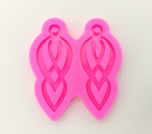 Interconnect Infinity Earrings Silicone Mold, Epoxy Resin Pendant Mold