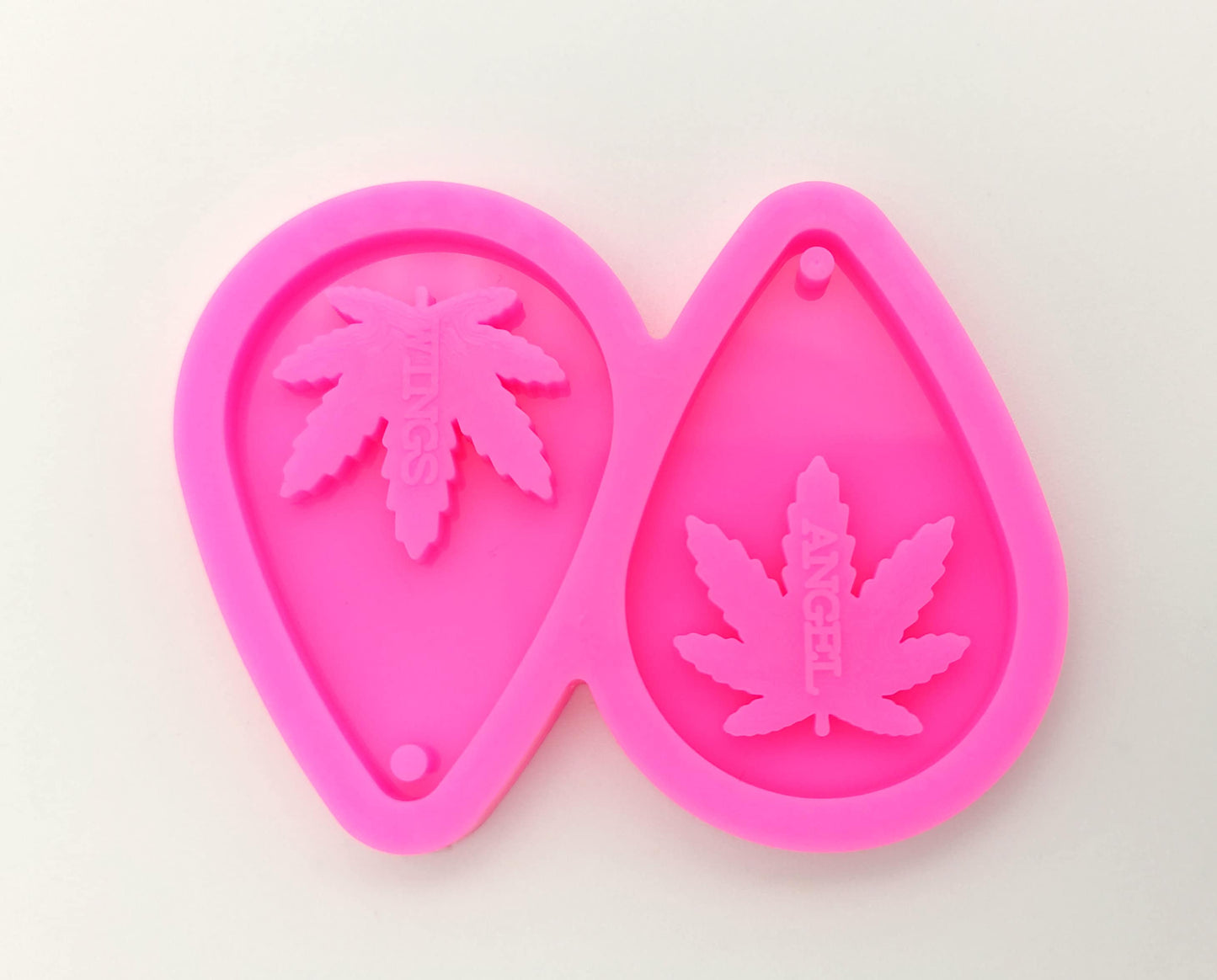 Leaf  Earring Silicone Mold, Epoxy Resin Hemp Leaf Pendant Mould, Pot Earring Silicone Mold