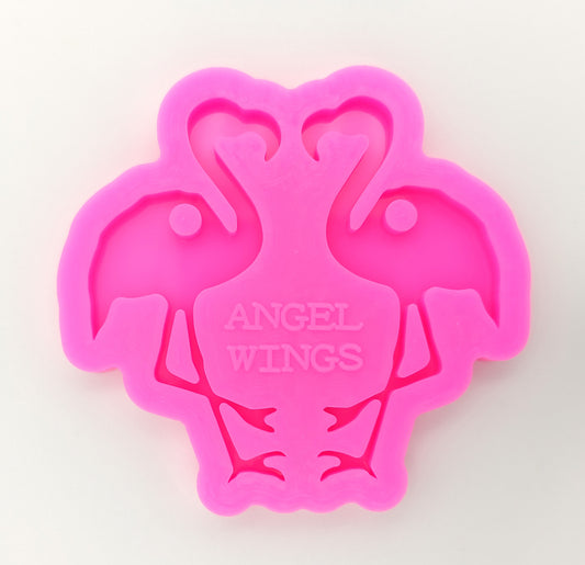 Flamingo Shape Earring Silicone Mold, Epoxy Resin Pendant Mould