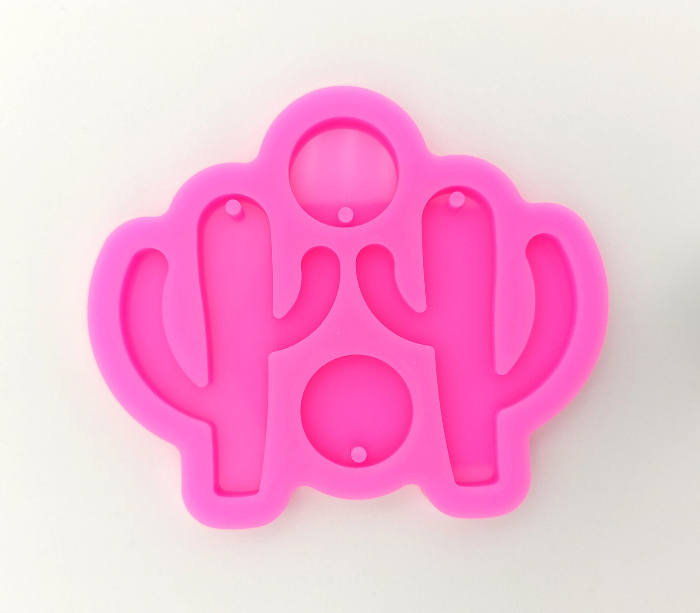 Cactus Shape Earring Silicone Mold, Epoxy Resin Pendant Mould