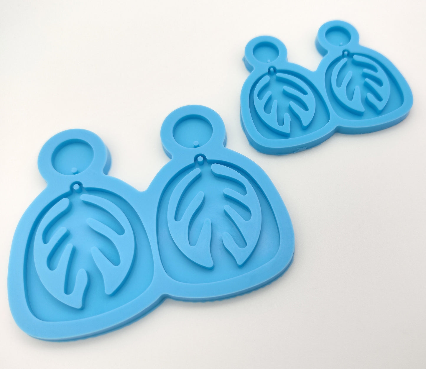 Palm Leaf Earring Silicone Mould, Epoxy Resin Pendant Mold, Monstera Leaf Earring Mould, 2 Sizes