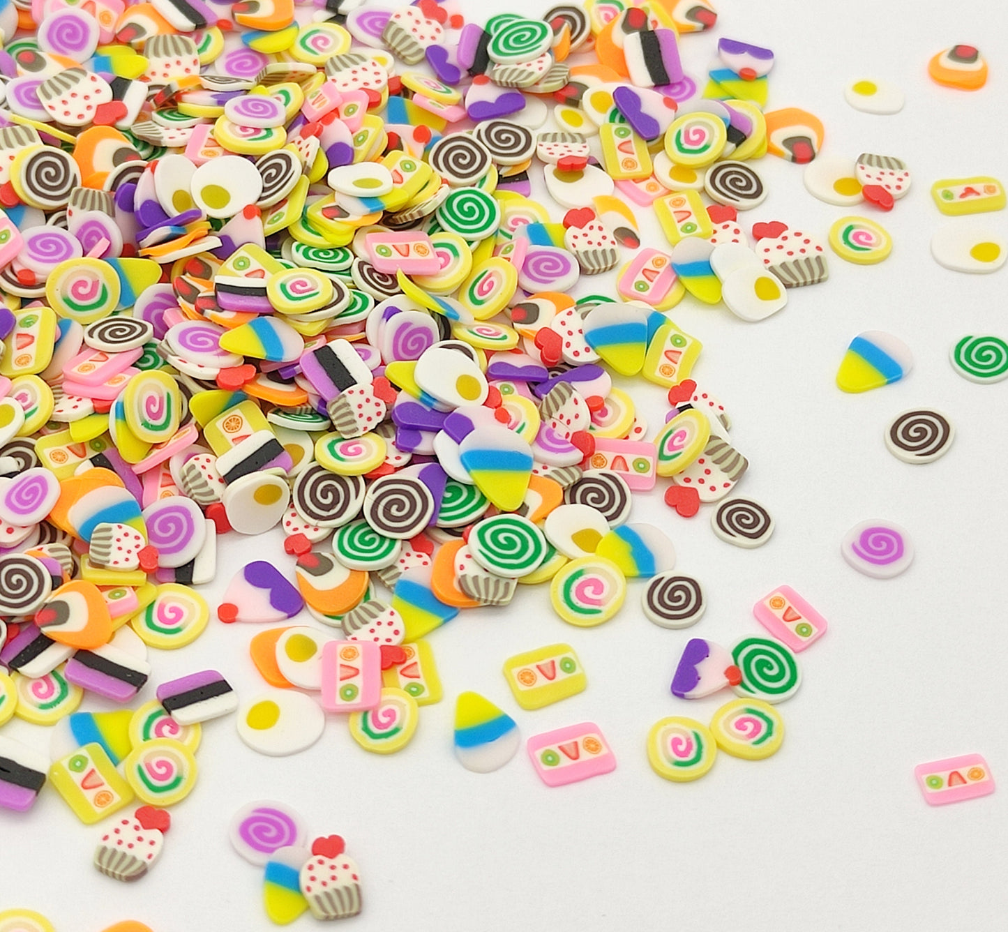 10g/20g Cake Dessert Mix Clay Fimo Slices, Resin Craft Supplies, Nail Art, Polymer Clay Slices