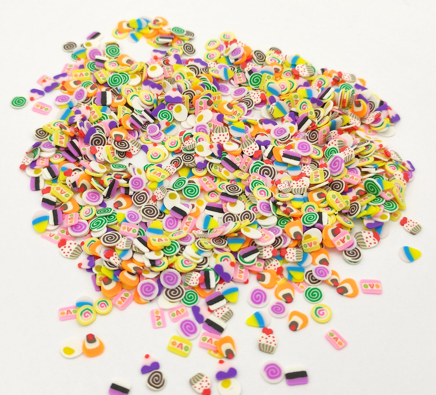 10g/20g Cake Dessert Mix Clay Fimo Slices, Resin Craft Supplies, Nail Art, Polymer Clay Slices