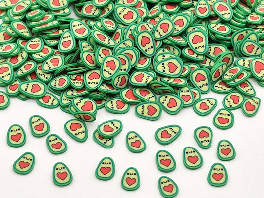 10g Cute Avocado Clay Fimo Slices, Resin Craft Supplies, Nail Art, Polymer Clay Slices, Slime Supplies, Epoxy Resin Filler, Nail Art