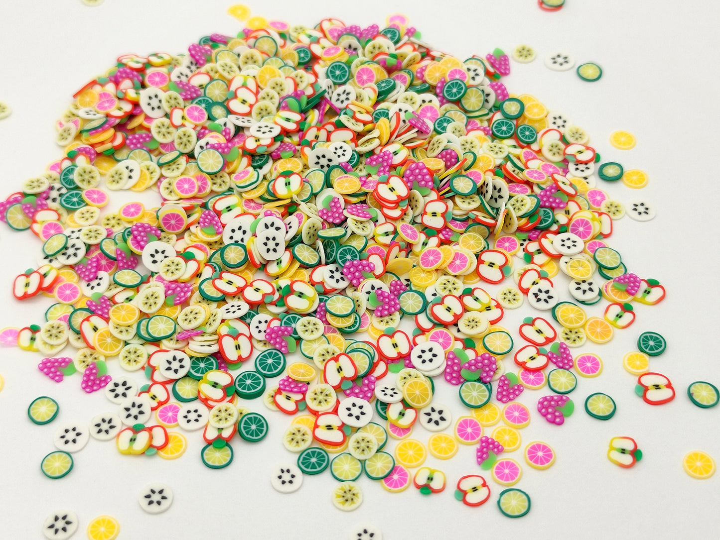 10g/20g Fruit Mix Clay Fimo Slices, Resin Craft Supplies, Polymer Clay Slices, Fimo Cane Slices, Slime Supplies, Fruit mix, Resin Supplies