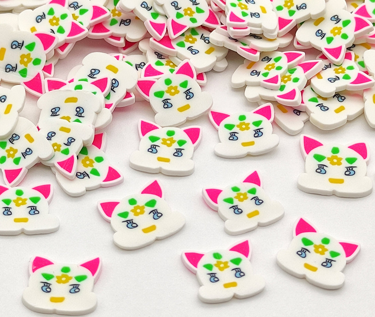 10g Cute Cats Clay Fimo Slices, Resin Craft Supplies, Cat Sprinkles, Polymer Clay Slices, Slime Supplies, Epoxy Resin Filler, Nail Art