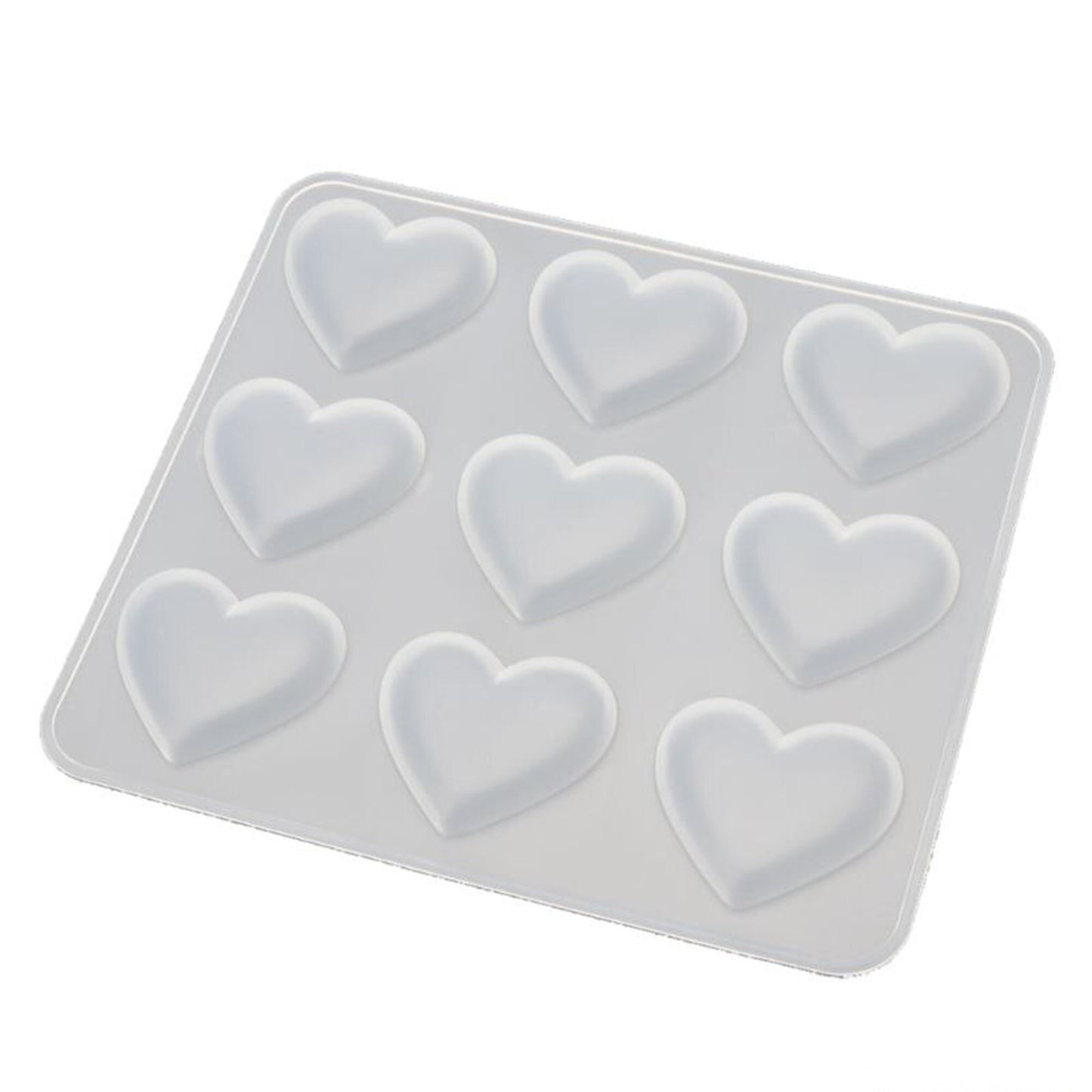 Puffy 9 Hearts Silicone Mould, Pocket Hug Hearts Mold, Keyring mold, Resin Mould, Pendant Mold, Rounded Hearts