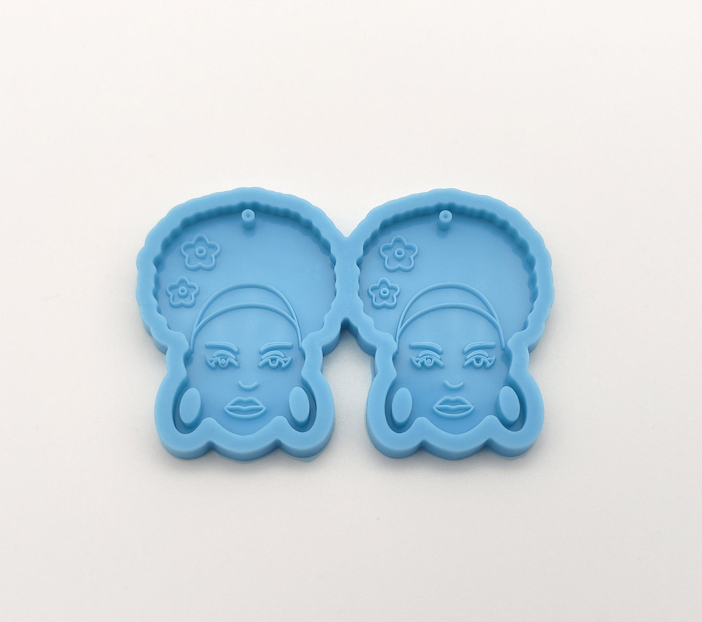 Afro Girl Earring Silicone Mold, Cute Afro Girl Epoxy Resin Pendant Mold, Afro Curly Woman Mould, Resin Supplie Mold