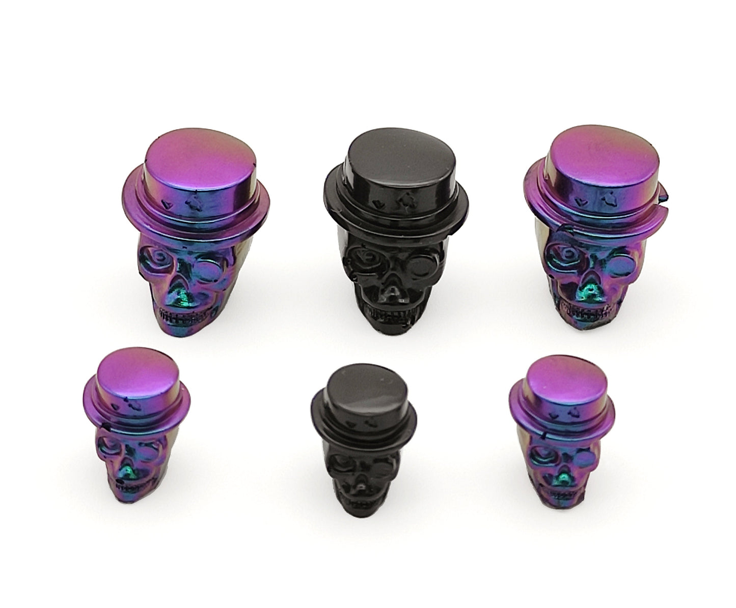 Top Hat Skull Beads Silicone Mould, Skull Earring Epoxy Resin Pendant Mold, Skull Jewellery Polymer Clay Tool, UV Resin Mold