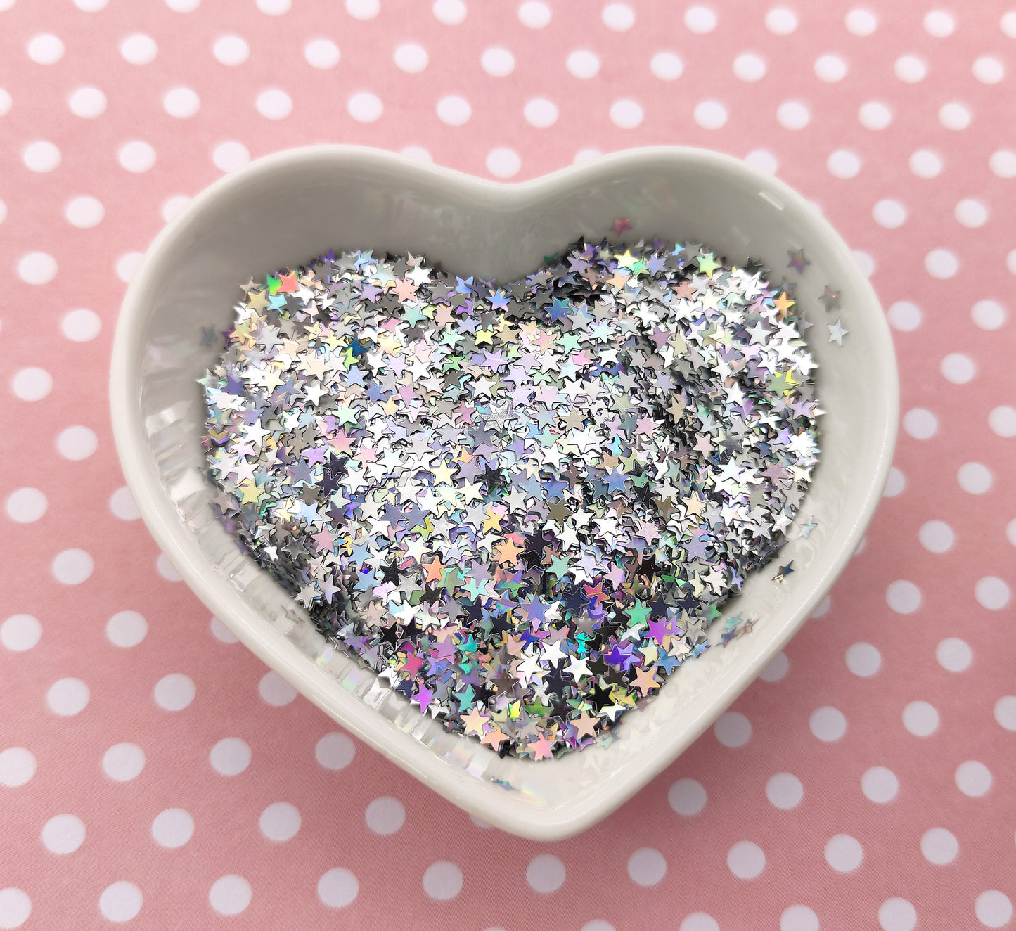 Silver Stars Holographic Glitter, Stars Nail Art Glitter, Star Glitter, Craft Supplies, Resin Supplies