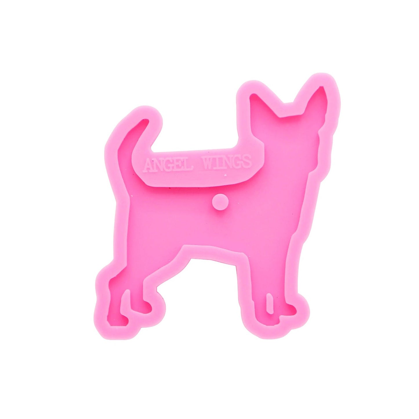 Chihuahua Dog Keychain Silicone Mould, Epoxy Resin Pendant Mold, Dog Mold, Animal Craft Mold, Polymer Clay Mold, Shiny Keychain Mold