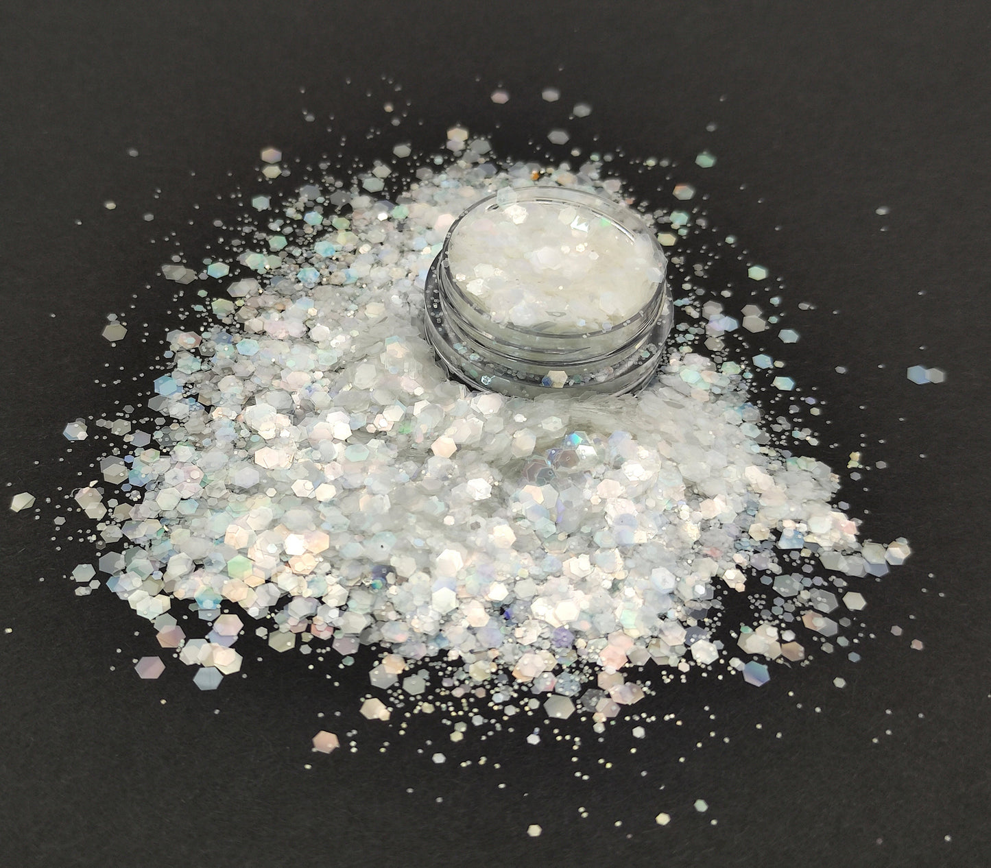 Chunky Pastel Opalescent Glitter Mix, Iridescent White, Resin Supplies, Nail Art Glitter, Craft Supplies, Slime Supplies