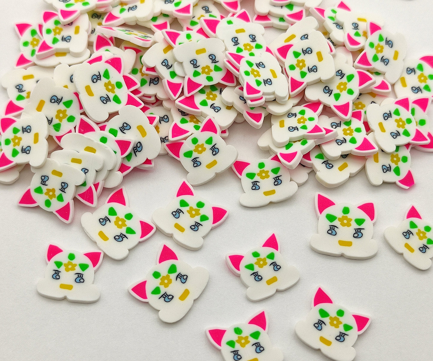 10g Cute Cats Clay Fimo Slices, Resin Craft Supplies, Cat Sprinkles, Polymer Clay Slices, Slime Supplies, Epoxy Resin Filler, Nail Art