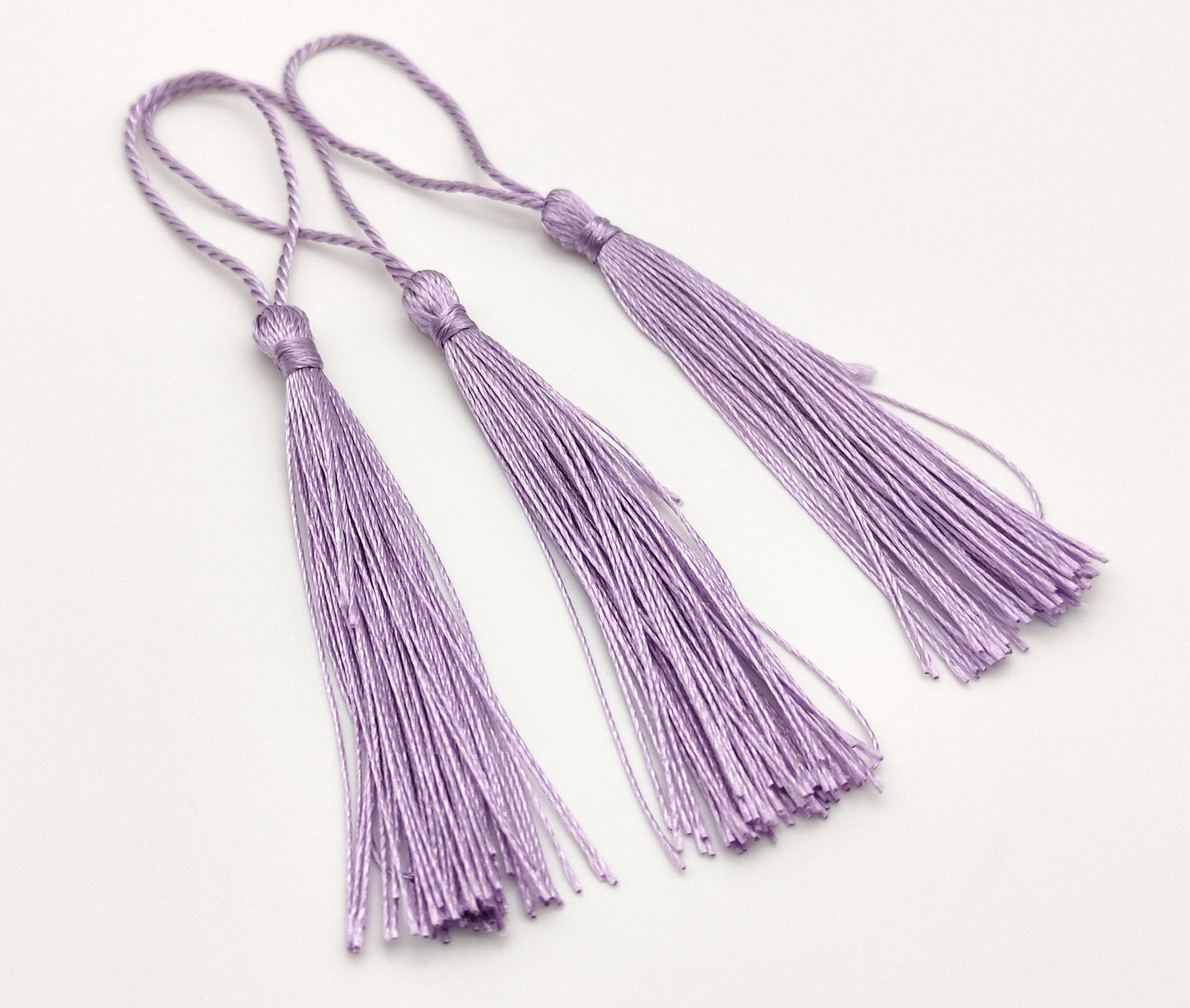 10 pcs Lilac Bookmark Tassels, Silky Craft Tassels, Decorative Tassel Sewing, Tassle for Resin Bookmarks