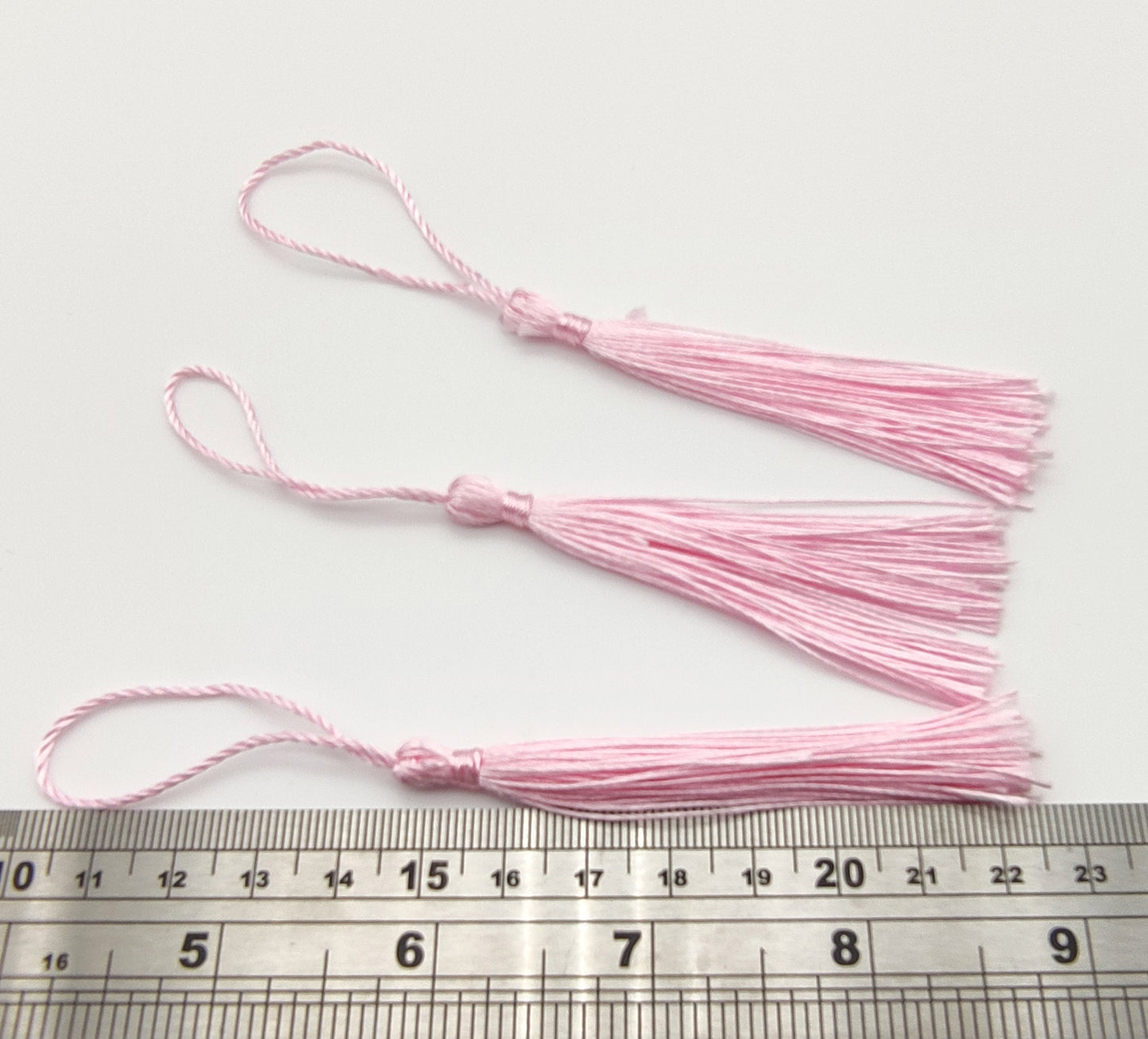 10 pcs Pink Bookmark Tassels, Baby Pink Silky Craft Tassels, Decorative Tassel Sewing, Tassle for Resin Bookmarks