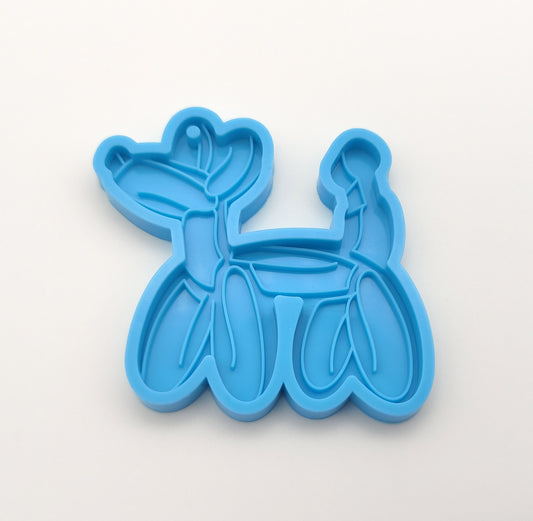 Balloon Dog Keychain Silicone Mould, Shiny Balloon Dog Epoxy Resin Pendant Mold, Balloon Dog Keyring Mould, Charm DIY Craft Molds