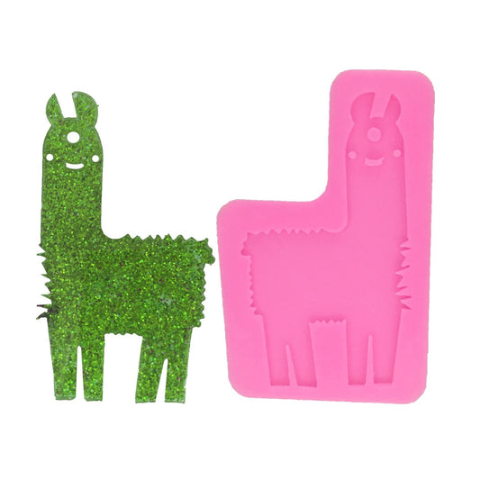 Llama Silicone Mould for Keychains Epoxy Craft Molds Handmade Charms Mould, Llama Animal Silicone Mold Keychain Mould Jewelry Mold