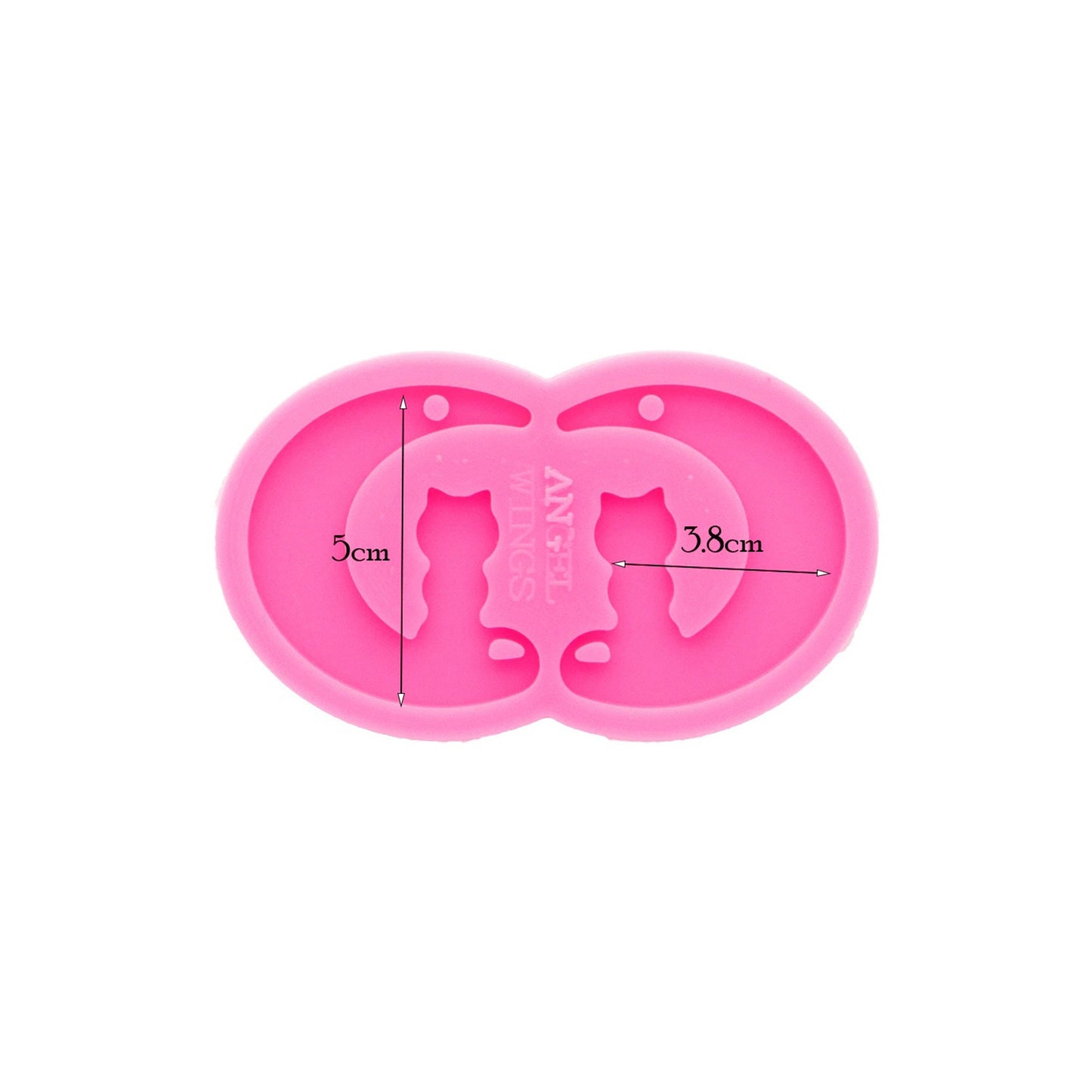 Cat Moon Earring Silicone Mold, Epoxy Resin Pendant Mould, Cat Earring Mould, Pink Earring Mould, Cat Jewellery Mold, DIY Epoxy Mold