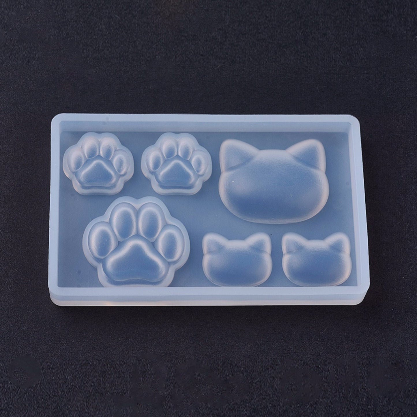 Cat Face Earring Silicone Mould, Paw Print Epoxy Resin Pendant Mold, Cat Paw Earring Jewellery Polymer Clay Tool, Chocolate Candy Mold