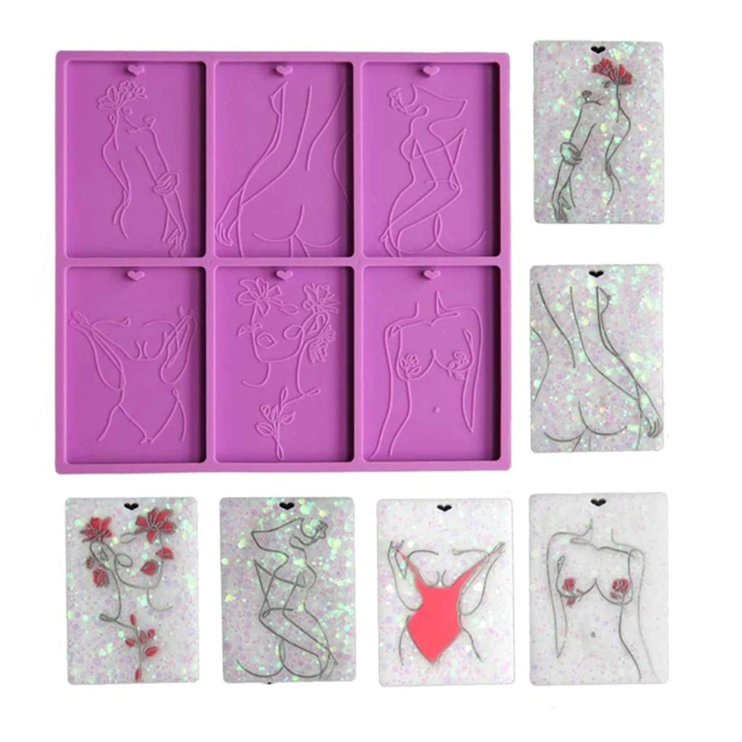 Body Line Art Keychain Silicone Mould, Goddess Tag Mold, Femaly Body Tile Mould, Resin Supplies, Goddess Keychain Resin Molds, Resin Moulds