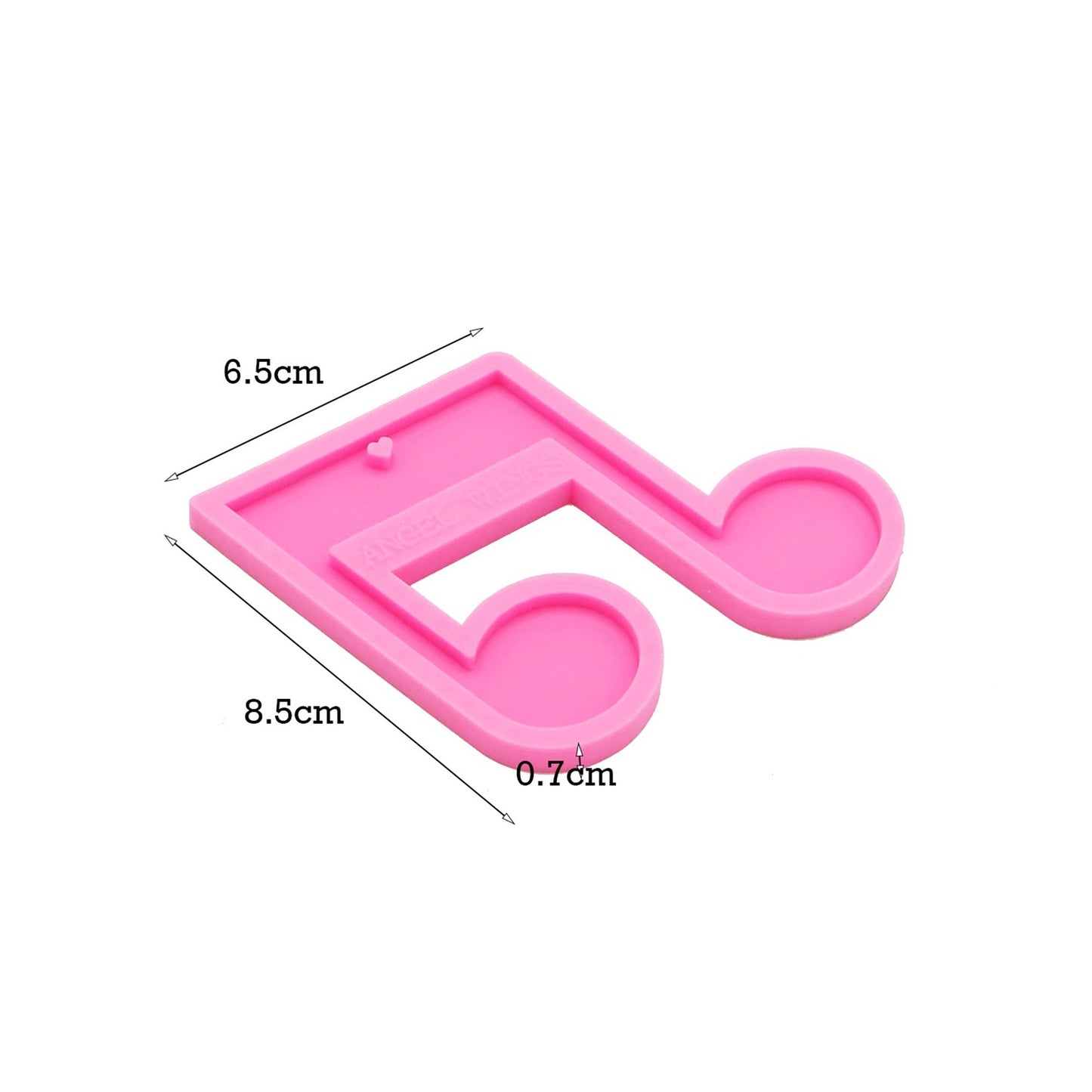 Large Musical Note Silicone Mould for Keychain, Music Note Epoxy Resing Pendant Mold, Charms Silicone Molds Keychains Mould Jewelry Mold