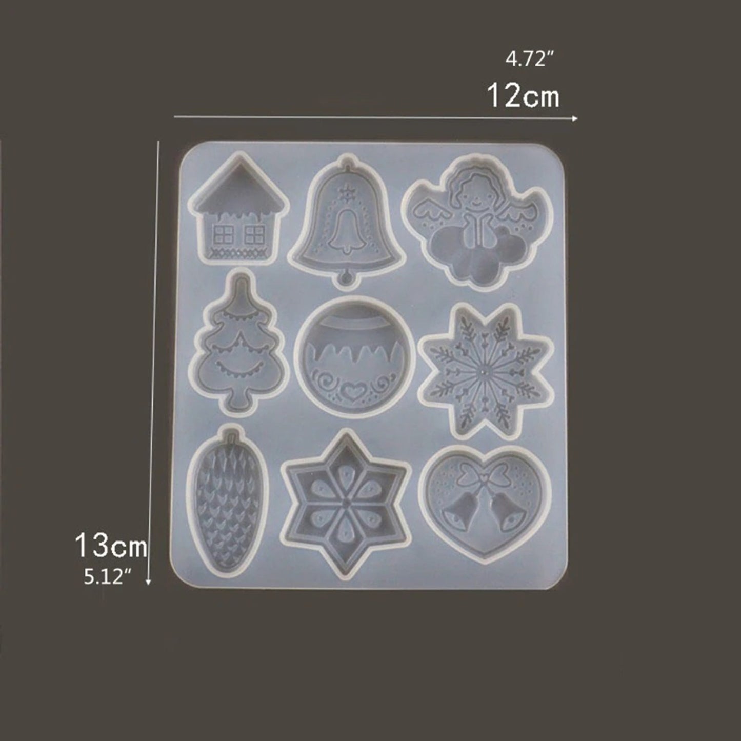 Christmas Pendant Silicone Mould, Christmas Tree Pendant Mold, Ornament Jewellery Polymer Clay Tool, Snowflake Chocolate Candy Mold