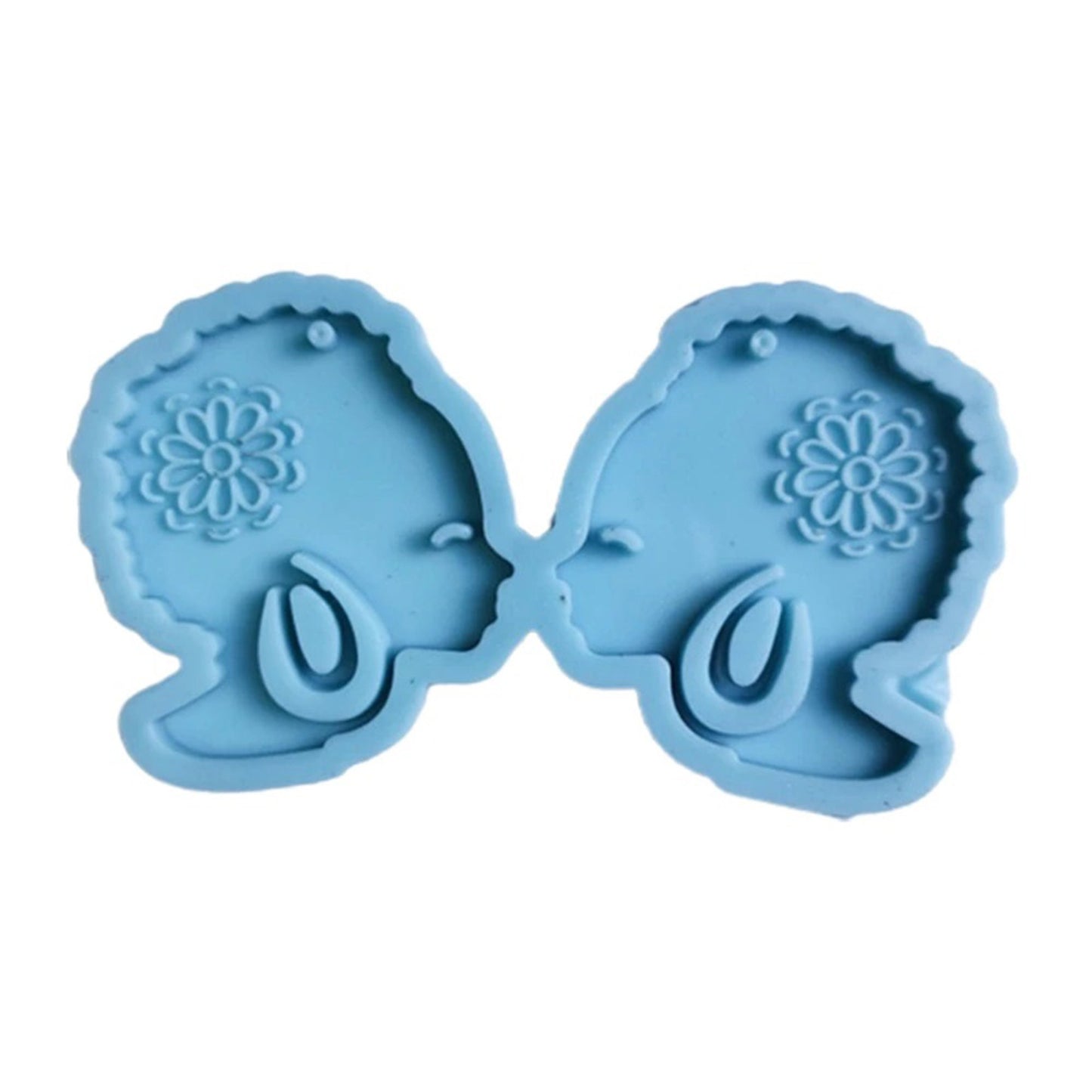 Flower Goddess Earring Silicone Mold, Cute Afro Girl Epoxy Resin Pendant Molds, Afro Curly Woman Mould, Resin Supplies Mold, Resin Supplies