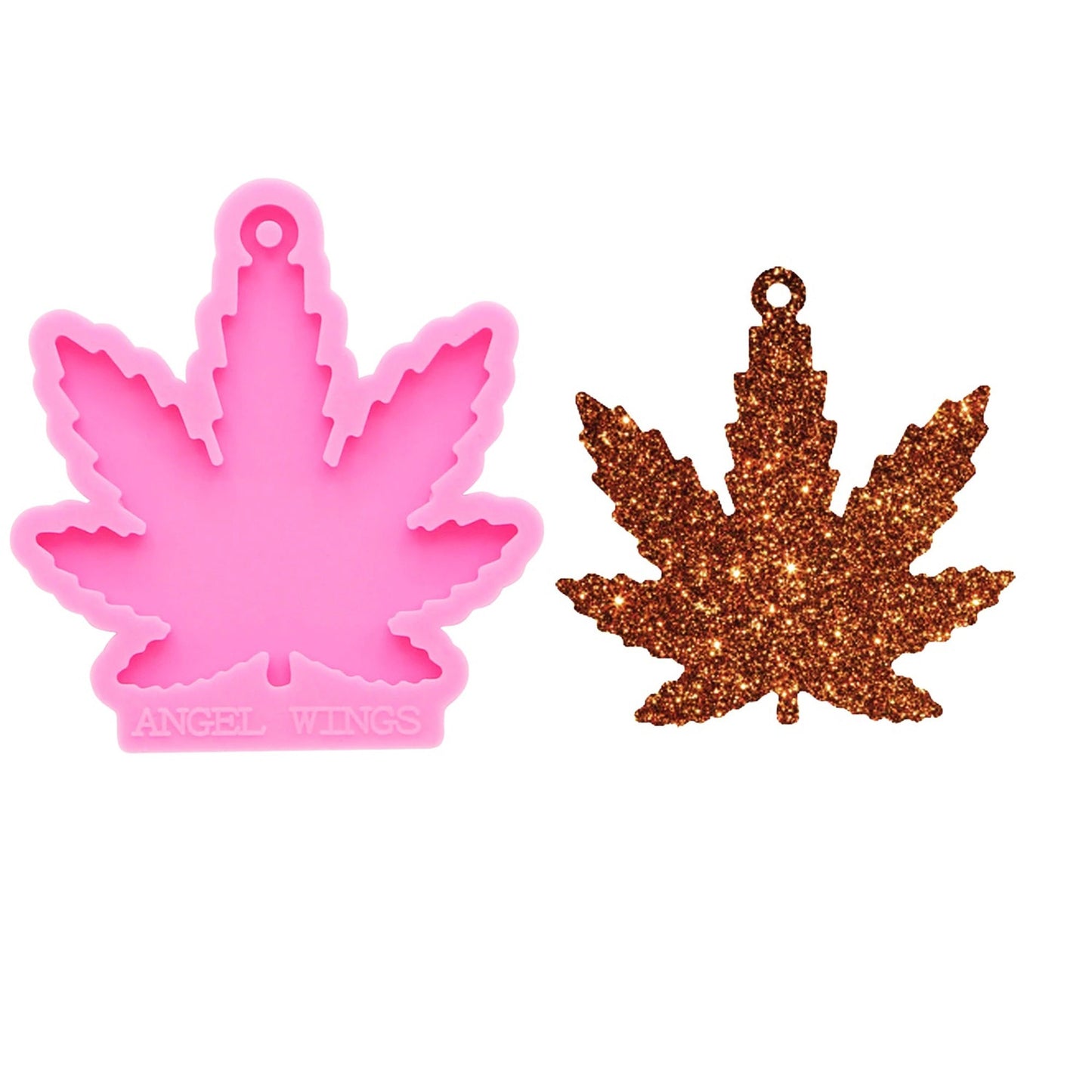 Hemp Leaf Silicone Mould for Keychain, Cannabis Leaf Epoxy Resing Keyring Mold, Handmade Charms Silicone Molds Keychains Mould Jewelry Mold