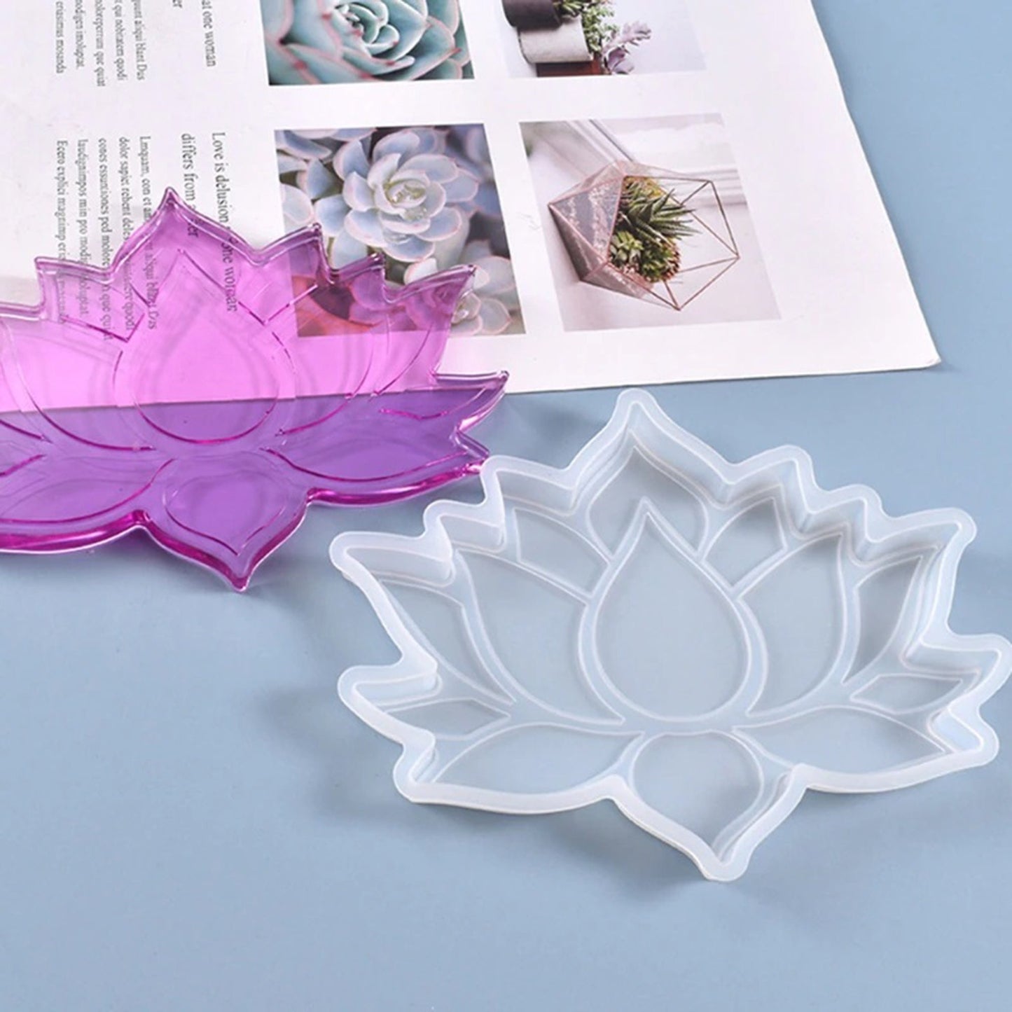 Lotus Flower Coaster Mould, Lotus Coaster Silicone Mold, Flower Coaster Resin Mold, Lotus Coaster Mould, Resin Supplies