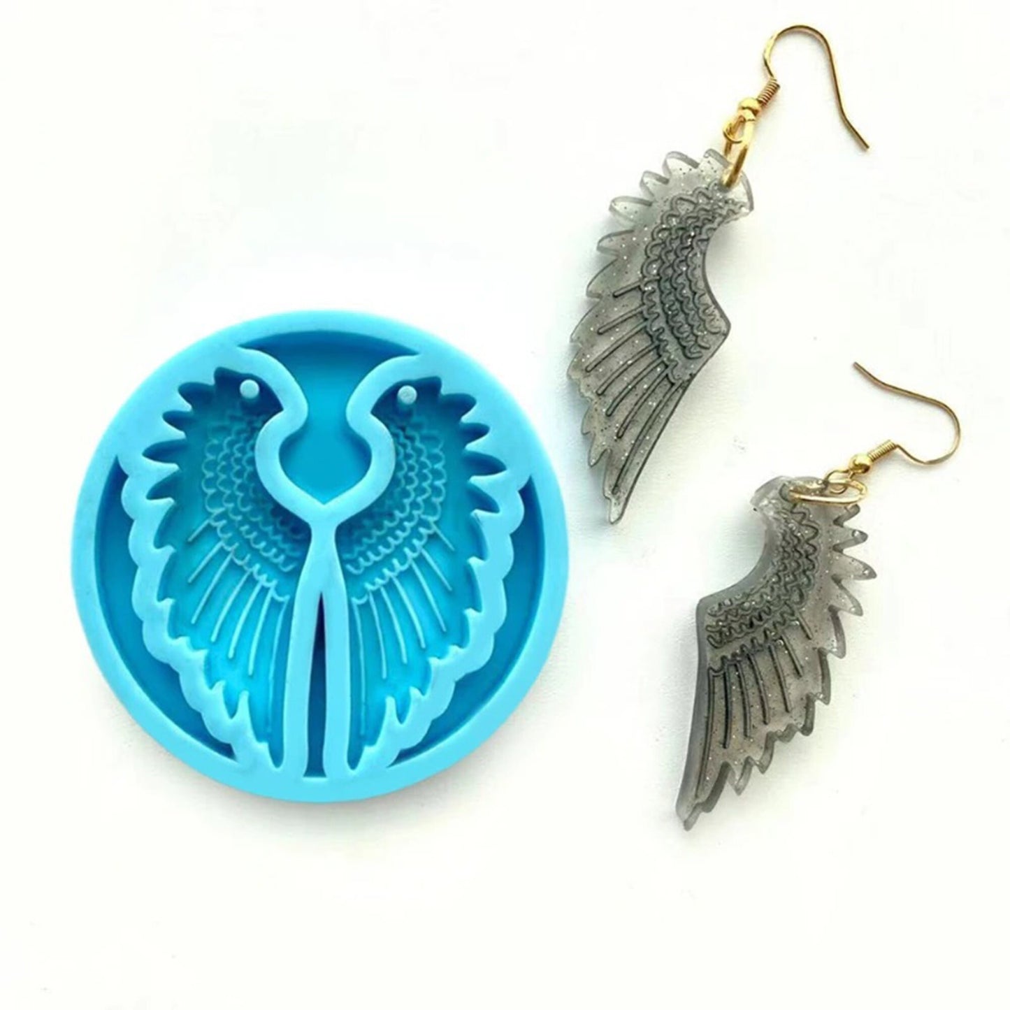 Angel Wing Earring Jewellery Silicone Mould, Epoxy Resin Pendant Moulds, Wings Earring Mould, Angel Wings Jewelry Mold, DIY Epoxy Molds