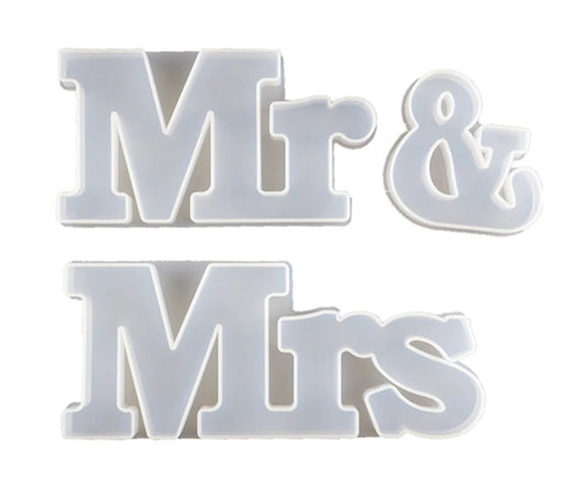 Mr and Mrs Silicone Mould Set, Epoxy Resin Wedding Decor mould Mold, Couple Silicone Resin Moulds, Marriage Decour Molds, Resin Supplies