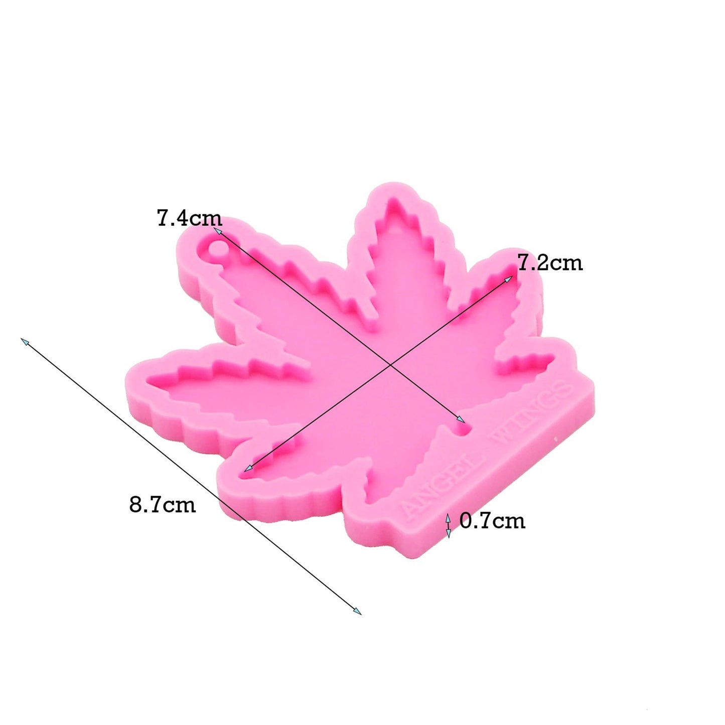 Hemp Leaf Silicone Mould for Keychain, Cannabis Leaf Epoxy Resing Keyring Mold, Handmade Charms Silicone Molds Keychains Mould Jewelry Mold