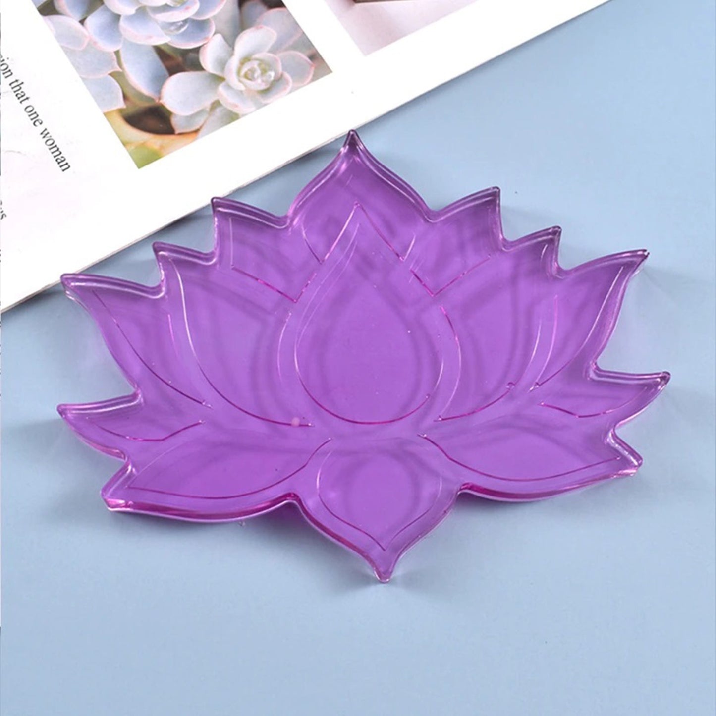 Lotus Flower Coaster Mould, Lotus Coaster Silicone Mold, Flower Coaster Resin Mold, Lotus Coaster Mould, Resin Supplies