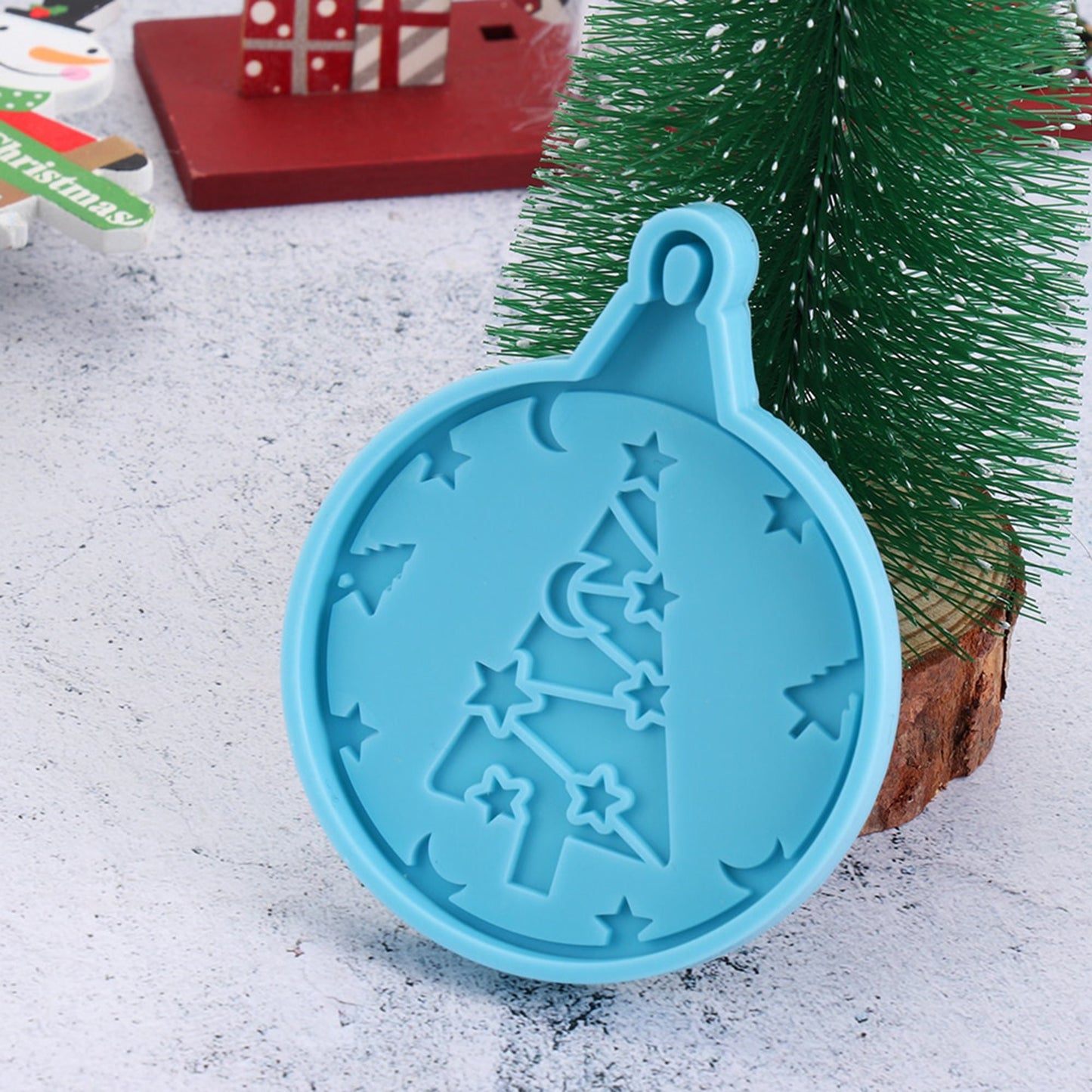 Christmas Bauble Silicone Mould, Christmas Tree Decoration Mold, Christmas Tree Ball Mold, Resin Supplies