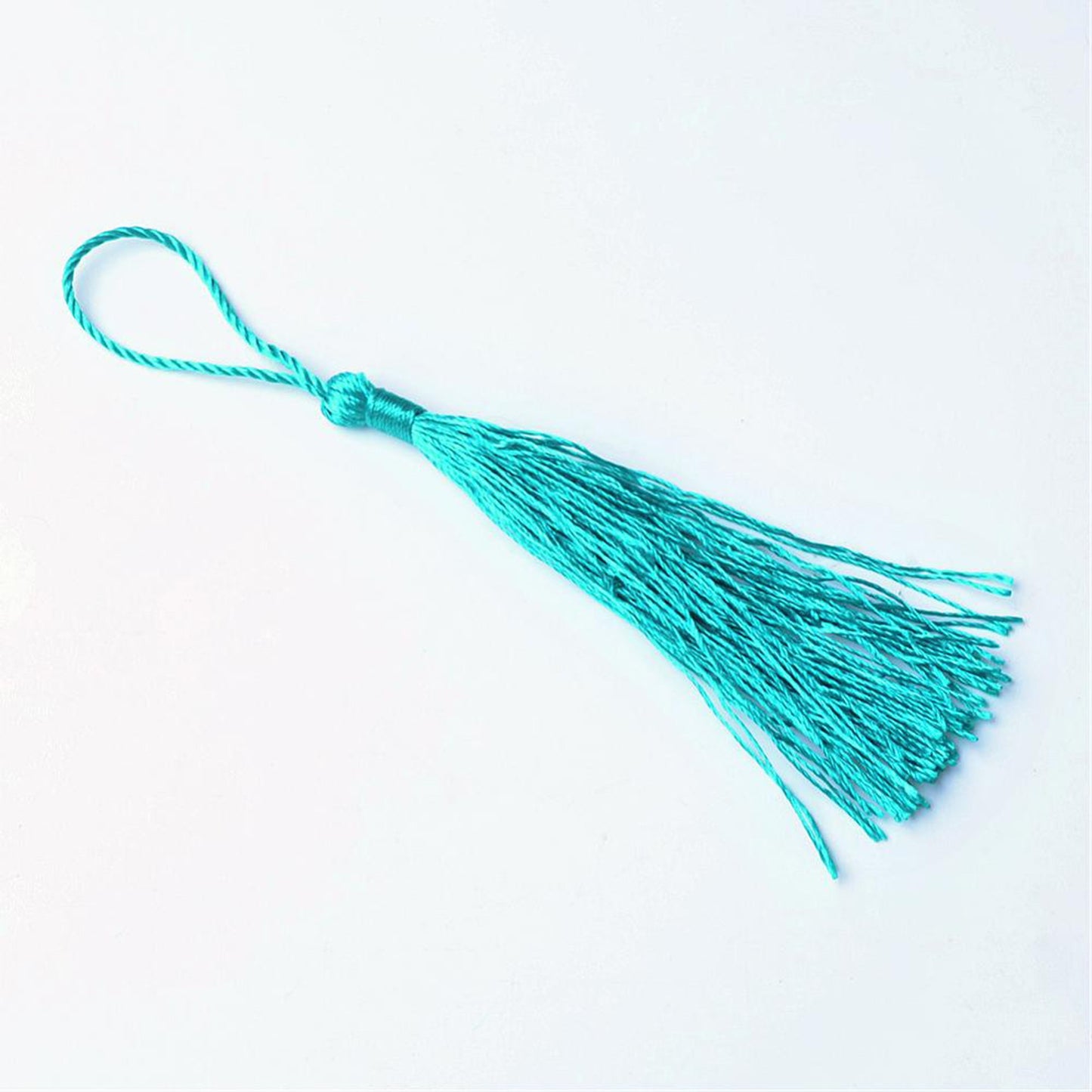 10 pcs Light Sea Green Bookmark Tassels, Silky Craft Tassels, Decorative Tassel Sewing, Tassle for Resin Bookmarks