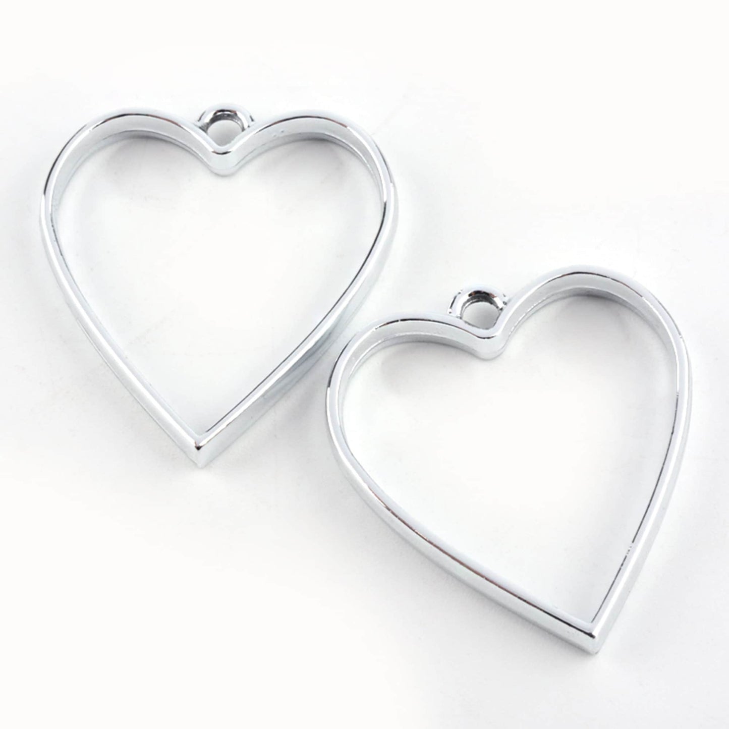 10 pcs Open Back Heart Resin Bezel Jewellery pendant, UV resin pendant bezel