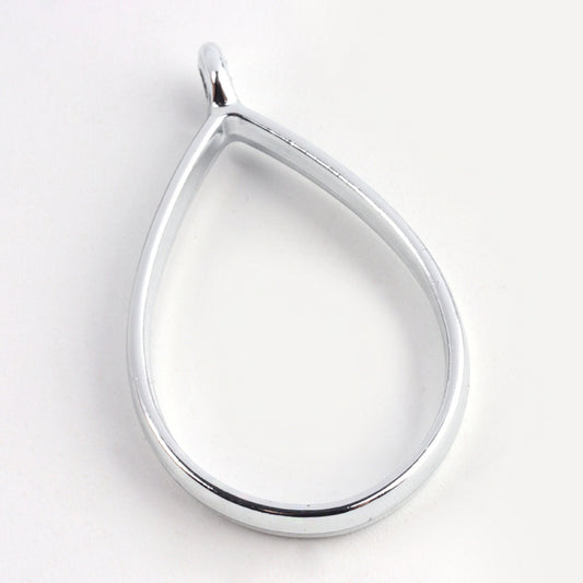 10 pcs Open Back Teardrop Resin Bezel Jewellery pendant, UV resin pendant bezel