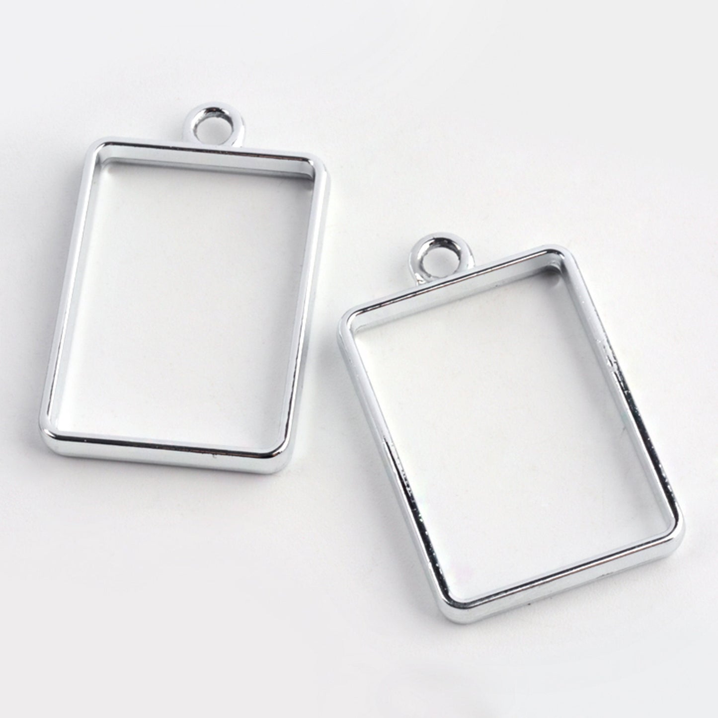 10 pcs Open Back Rectangle Resin Bezel Jewellery pendant, UV resin pendat bezel