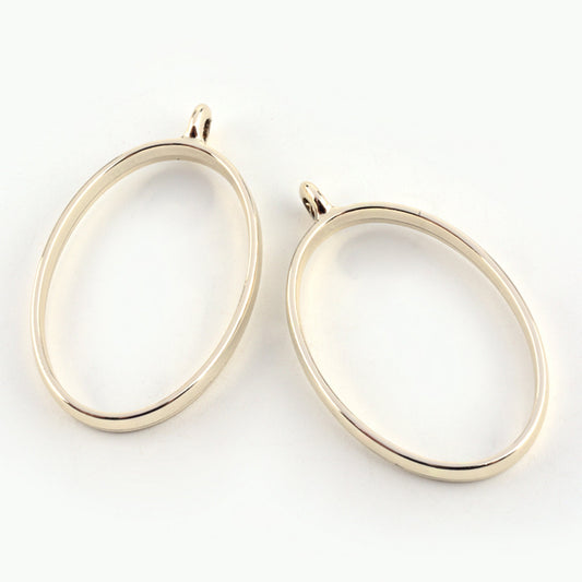 10 pcs Open Back Oval Resin Bezel Jewellery pendant