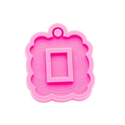 Frame Keychain Silicone Mould for Resin, Photo Frame Keychain Silicone Mold, Epoxy Resin Pendant Mold, Polymer Clay Mold, Resin Supplies