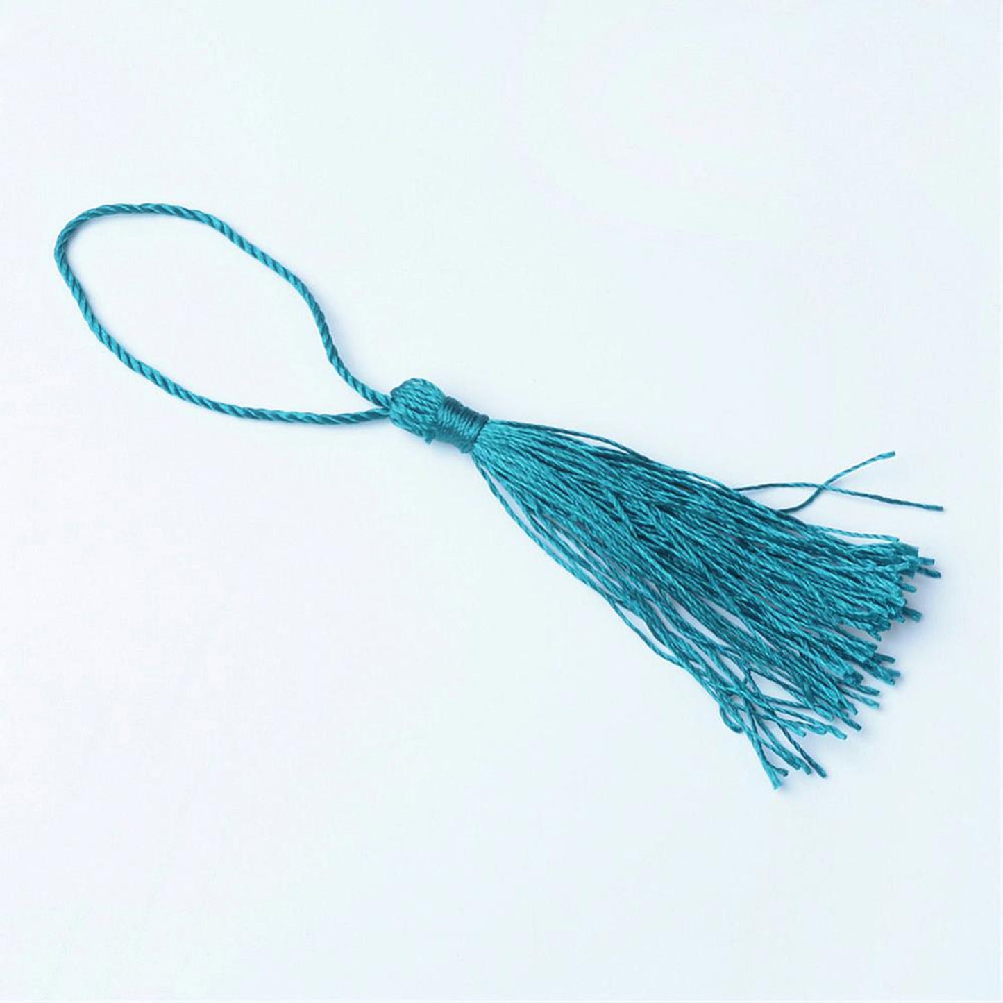 10 pcs Teal Bookmark Tassels, Silky Craft Tassels, Decorative Tassel Sewing, Tassle for Resin Bookmarks