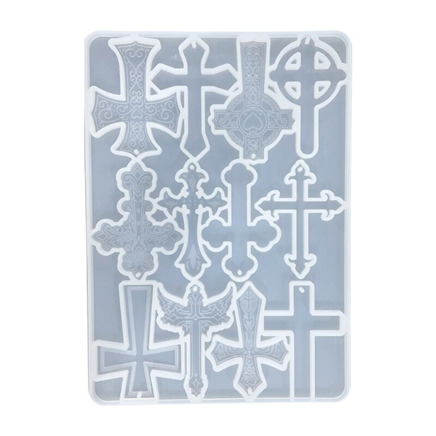 Cross Pendant Silicone Mould, Crosses Pendant or Keychain Molds, Epoxy Resin Pendant Mold, Cross UV Resin Mold. Resin Supplies