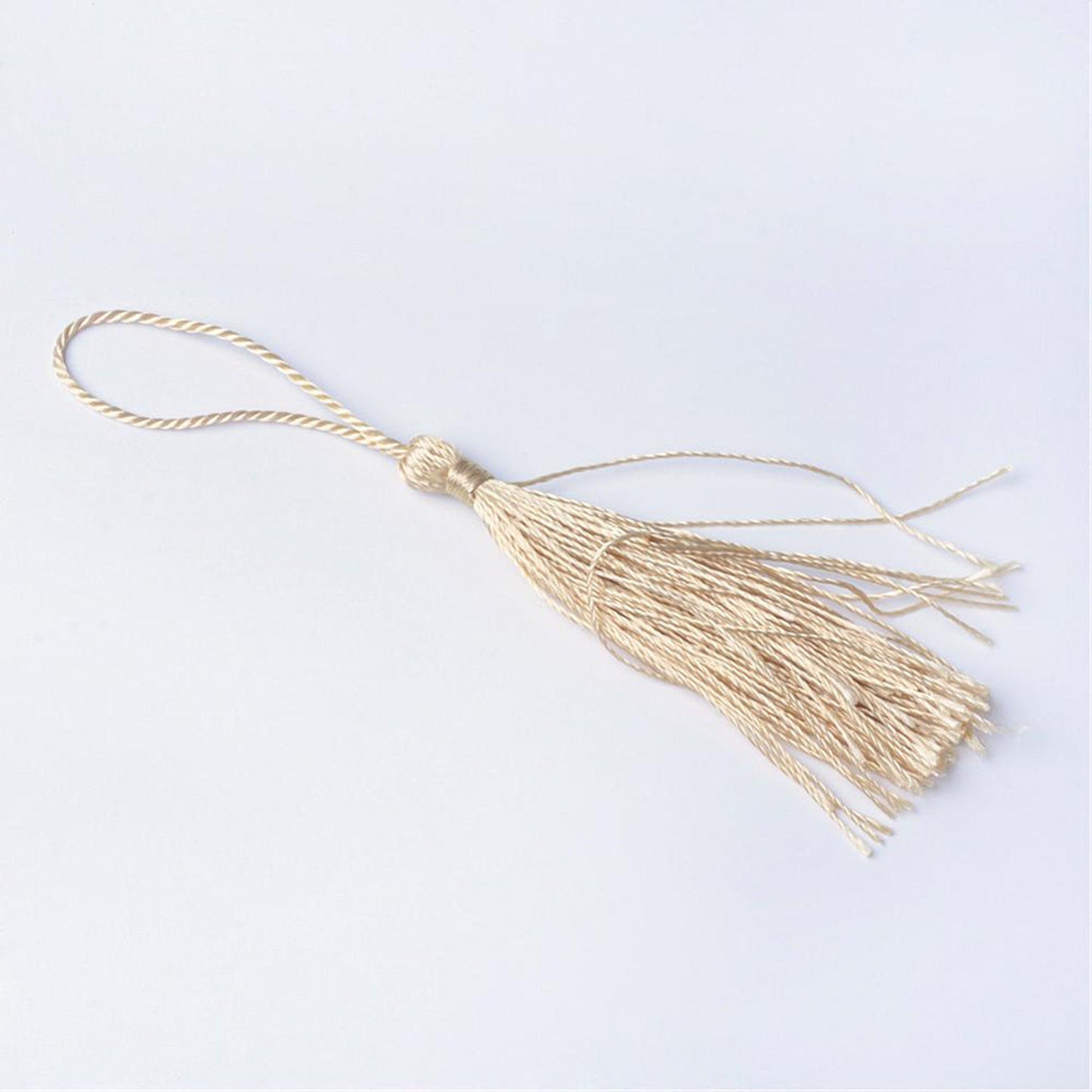 10 pcs Cream Bookmark Tassels, Silky Craft Tassels, Decorative Tassel Sewing, Tassle for Resin Bookmarks