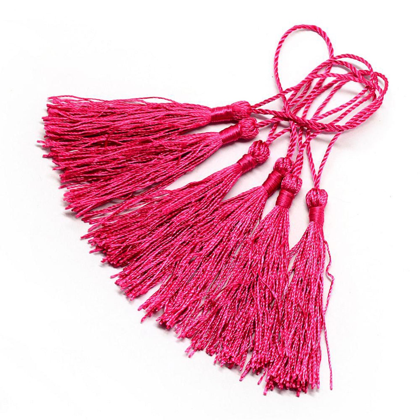 10 pcs Cereise Bookmark Tassels, Silky Craft Tassels, Decorative Tassel Sewing, Tassle for Resin Bookmarks