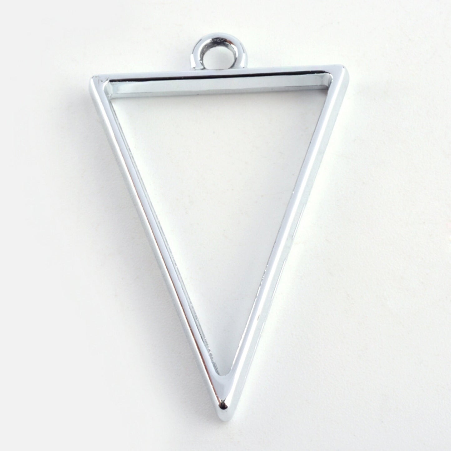 10 pcs Open Back Triangle Resin Bezel Jewellery pendant, UV resin pendant bezel