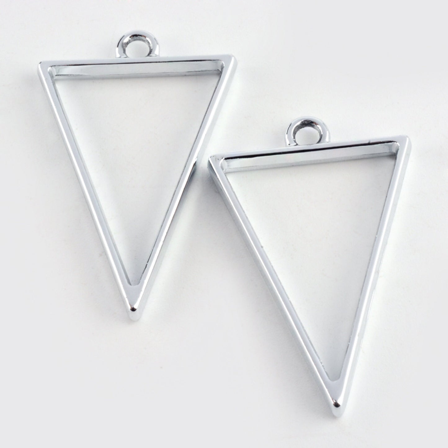 10 pcs Open Back Triangle Resin Bezel Jewellery pendant, UV resin pendant bezel