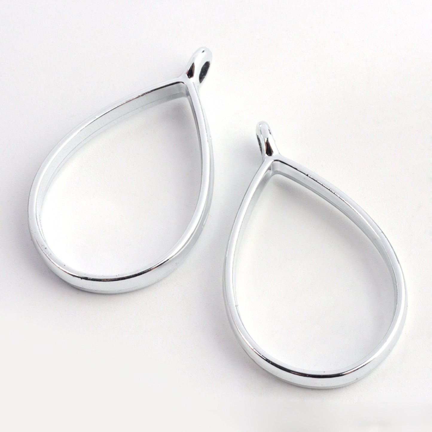 10 pcs Open Back Teardrop Resin Bezel Jewellery pendant, UV resin pendant bezel