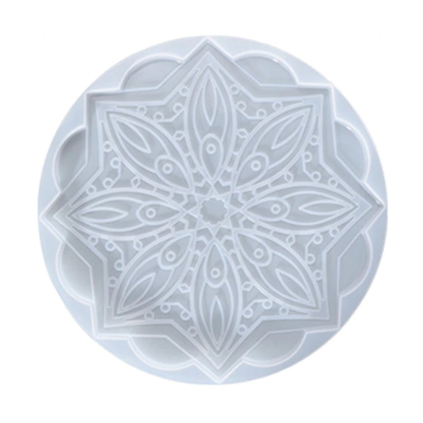 Large 20 cm Mandala Tray Silicone Mould, Epoxy Resin Mandala Coaster Mold, Mandala Silicone Resin Mould, Resin Supplies