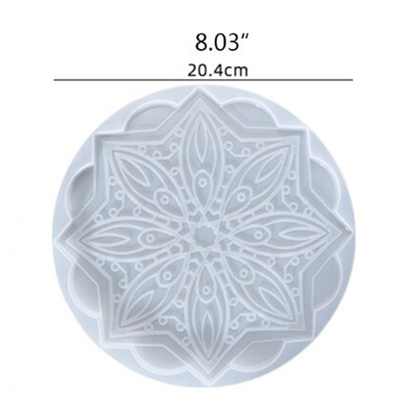 Large 20 cm Mandala Tray Silicone Mould, Epoxy Resin Mandala Coaster Mold, Mandala Silicone Resin Mould, Resin Supplies